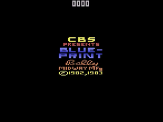 Blue Print title screen for Atari 2600